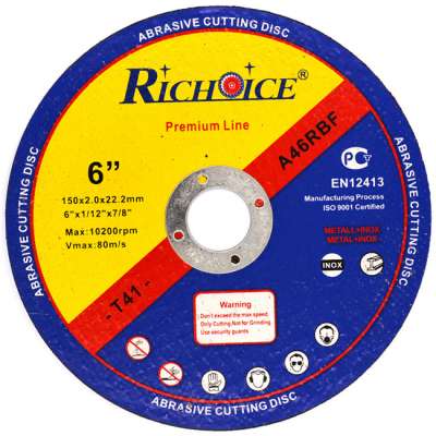 High quality 9" 230mm abrasive cutting disc for stainless steel INOX and stone